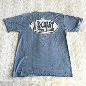 K-Coast Surf Shop Shirt Tee Womens Blue Ocean City Maryland MD Comfort Colors SS